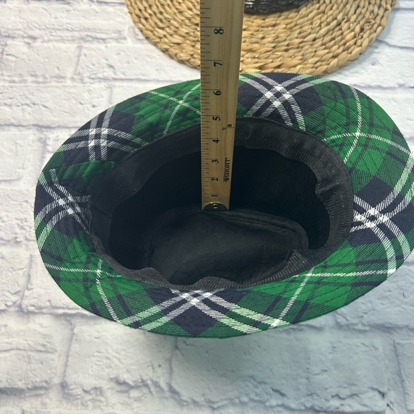 Green Plaid Fedora Hat - Picture 5 of 5
